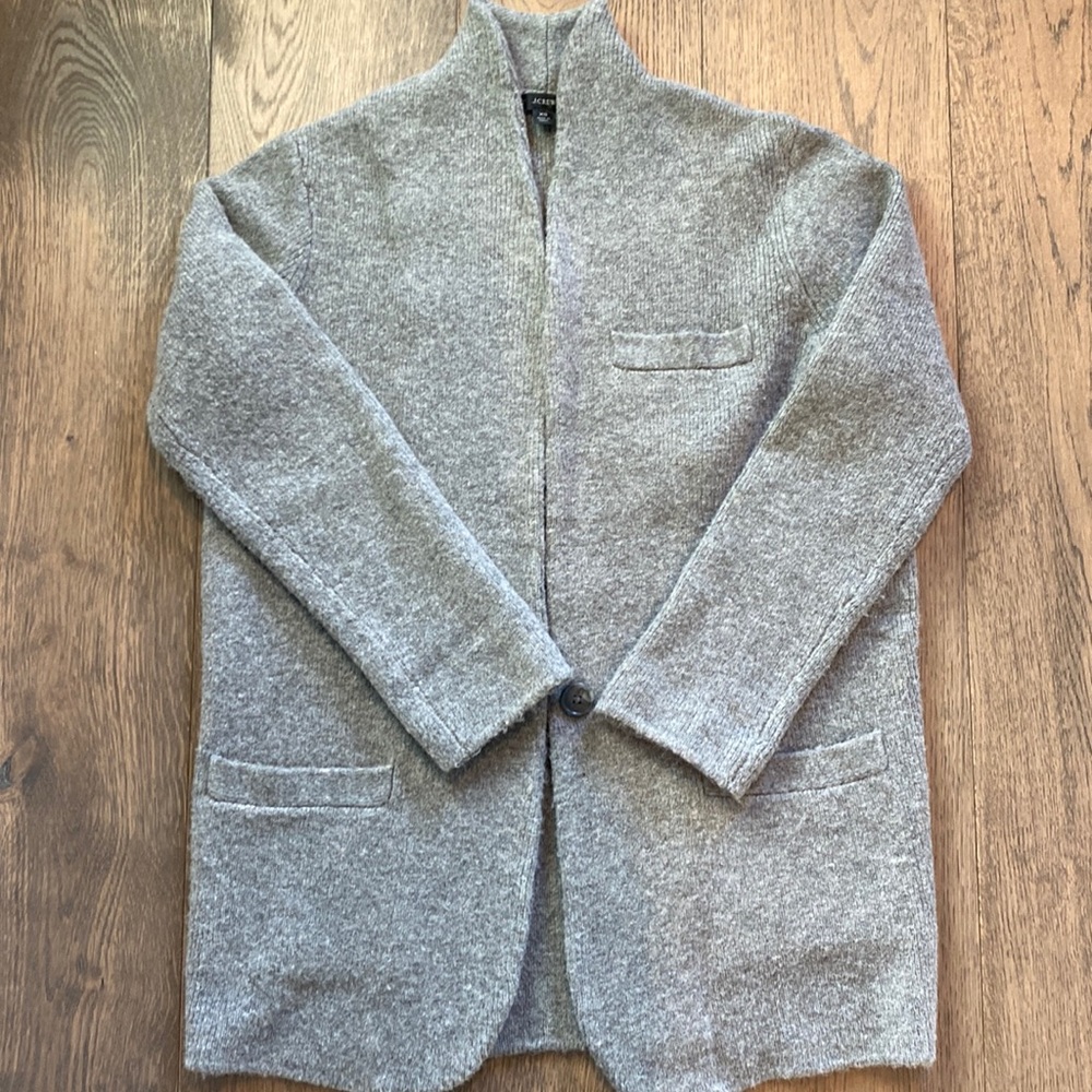 J crew cocoon sweater blazer
